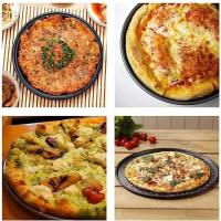 Plato de Malla Redondo Antiadherente Herramienta de Cocina para Hornear Pizza con Agujeros - details 3