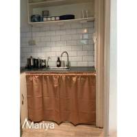 Mariya-cortina de fregadero de cocina lisa, diseño elegante, tamaño estándar, 60x30 pulgadas, Lababo - details 0