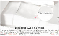 Toallas KADS para Uñas  70 Piezas Eliminador de Esmalte de Gel de Uñas Herramientas de Manicura de Algodón sin Pelusas Normales Productos de Belleza - details 2