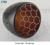 Lámpara colgante de estilo nórdico con bombilla para Bar, restaurante, cafetería, pantalla de hierro negra, E27 - details 15