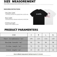 Camisetas de Verano Básicas de Moda para Hombres Algodón Puro, Cuello Redondo, Mangas Cortas, Nuevas Camisetas de Pareja con Estampados de Logotipo - details 13