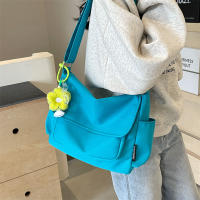 Bolso Messenger Casual para Mujer Color Sólido, Ligero, Correa Ajustable, Cierre de Cremallera, Bolso de Viaje Seguro, Gran Capacidad, Diseño Divertido - details 4
