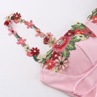 Vestido largo Floral sin mangas con espalda descubierta para mujer, traje Sexy de vendaje con cordones, ajustado para fiesta - details 12