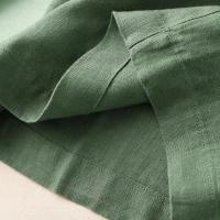 Pantalón de mujer de lino y algodón pantalón de pierna ancha ligero y suelto - details 12