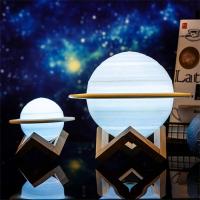 Lámpara de noche Saturno con impresión 3D, Luz De Luna con Control remoto táctil, decoración de dormitorio, regalos para niños, 13/16/22cm, 16 colores - details 14