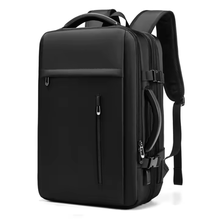 Mochila de gran capacidad para hombre, mochila de viaje de ocio, expandible, impermeable, interfaz USB - 1