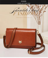 FOXER bolso cruzado de PU para mujer, bolso de hombro de moda de color sólido, bolso de múltiples ranuras - details 0