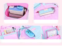Mochila escolar para niños y niñas, de arcoíris morral, color rosa y morado - details 6