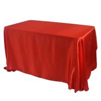 Mantel de satén para boda, fiesta, ración, ducha, Navidad, restaurante, banquete, mantel (rojo) - details 4