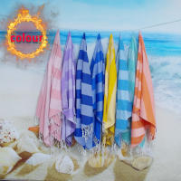 Una toalla de playa y toalla de baño turca a rayas, extra grande, nueva, hermosa, de secado rápido, toalla de playa compacta, toalla de baño ligera con diseño a rayas, adecuada para viajes a la playa, yoga, gimnasio, piscina, natación, camping, un regalo - details 1
