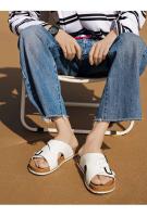 Nuevas sandalias deslizantes, zapatos planos con punta redonda, suela suave y gruesa, zapatillas en espiga, zapatillas con hebilla de cinturón para hombre - details 14