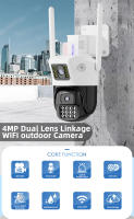 Cámaras de vigilancia exterior 360 grados doméstico wifi Internet remoto inteligente Visión nocturna alarma vigilancia - details 0