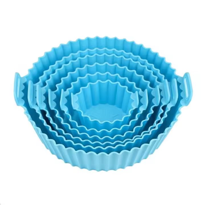 Molde para freidora de aire de 6 piezas, para Pizza Plato, bandeja para Parrilla, cesta para hornear, accesorios, herramienta de Cocina, Gel de sílice - 1