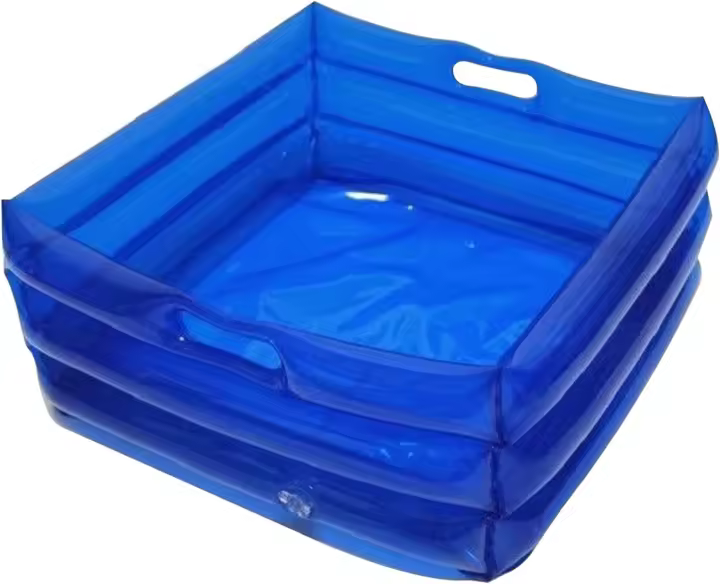 Baño de Pie Inflable Portátil Doble Función para Entrada de Piscina y Baño de Perros Material PVC - 1