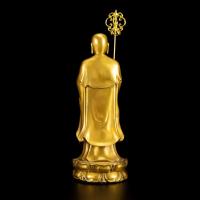 Adorno de latón pequeño que presenta bronce haciendo grandes deseos estatua de Buda de pie Ksitigarbha Bodhisattva de gran tamaño - details 3