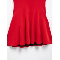 Vestido corto rojo de verano 2025 para mujer, con cuello redondo, sin mangas, línea A, mini, femenino, tipo camiseta sin mangas. - details 8