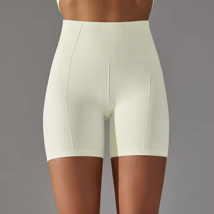 Pantalones Cortos de Yoga Deportivos sin Costuras Malla Transpirable de Cintura Alta para Correr, Ciclismo, Entrenamiento Suministros de Deportes de Verano - 1