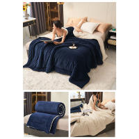 Manta de felpa de cordero grueso de doble capa, forro polar de felpa a cuadros para cama, sofá, manta de lana de Coral suave y cálida, mantas de invierno - details 16