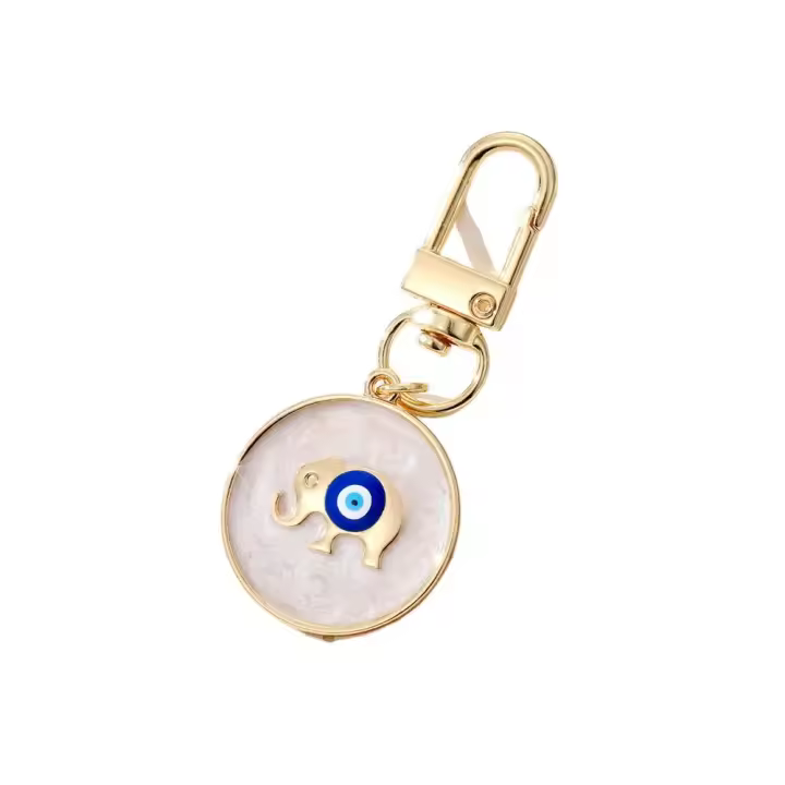 Llavero delicado de resina con forma de estrella y ojo de demonio, colgante de aleación con goteo de aceite, colgante de ojo azul turco, colgantes para bolso, estilo popular, regalos para el Día del Padre - 1