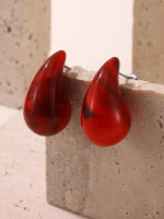 Pendientes de lustrous para las mujeres,316L pendientes colgantes de Maple inoxidable - details 19