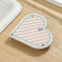 Bandeja de baño de barro de diatomeas con patrón de corazón, estante de almacenamiento de baño antideslizante de secado rápido, absorbente de agua a prueba de humedad - details 7