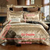 Juego De Ropa De Cama dorada Jacquard, Funda Nórdica Suave Y Cómoda, 2/3 Piezas - details 3