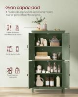 Mueble de Baño, Armario de Baño, Armario de Cocina, Armario Almacenaje con 4 Puertas, Estantes Regulables, 30 x 60 x 110 cm, Blanco - details 8