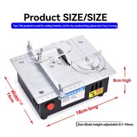 Mini Sierra de mesa para carpintería, sierra de banco eléctrica, modelo DIY, herramienta de corte para manualidades, sierras eléctricas de escritorio de 96W, enchufe europeo - details 4