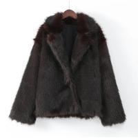 Abrigos de piel sintética esponjosos con solapa marrón Vintage para mujer, chaquetas gruesas y cálidas de manga larga, prendas de vestir informales de calle para invierno 2024 - details 18