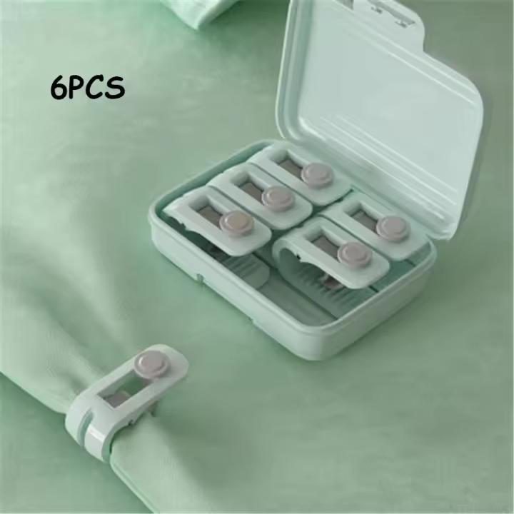 Clip para manta antideslizante, soporte para funda de cama, hebilla de plástico, accesorio dentado, alta elasticidad, fijador de sábanas, 6 piezas - 1