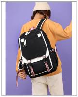 Mochila escolar de nailon para adolescentes, morral de viaje para estudiantes, a la moda - details 11