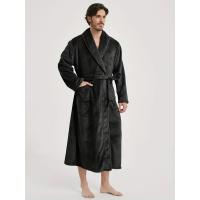 Albornoz de baño para hombre con Bolsillo y Cinturón , ropa de dormir suave y acogedora - details 1