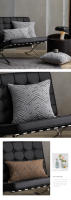 Fundas de Almohada de Chenilla de Lujo Diseño de Ondas Arayadas Almohadas de Geometría Gruesa para Sofá Silla Decoración Nórdica - details 9