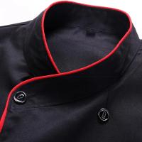 Chaqueta de chef de manga corta, abrigo de cocinero, uniforme de trabajo para barista, panadero, camarero, restaurante, ropa de hotel - details 3