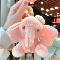 Lindo elefante dibujos animados botón llave muñeco de peluche llavero de coche - details 7
