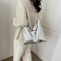 Bolso de Mano de Lujo para Mujer Asa Superior de PU Diseño Informal de Cuero Plateado y Dorado - details 12