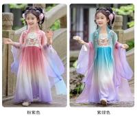 Hanfu-vestido de princesa china para niña, bordado súper inmortal, conjunto de verano de estilo Tang para primavera y otoño - details 9