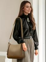 Bolso de Tote de Cuero Sintético Suave Diseño Elegante Minimalista Cinturón Ajustable Desmontable - details 5