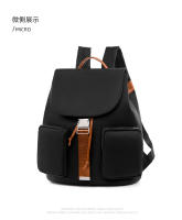 Mochila escolar de moda para mujer, mochila informal de viaje de gran capacidad, mochila simple para niña, color negro - details 25