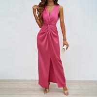 Vestido de Gala sin Mangas para Mujer Falda Larga Adelgazante en Denim - details 5