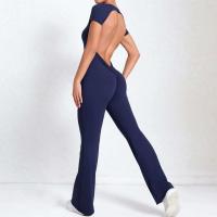 Conjunto de Yoga Ouwu Monos Deportivos para Mujeres Manga Corta, Pantalones Acampados - details 24