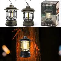 Luz de camping con batería recargable USB, luz de camping vintage, luz LED colgante impermeable para tiendas de campaña, para senderismo y pesca - details 7