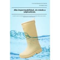 Botas de Lluvia de Moda Medios de la Pantorrilla Zapatos Impermeables de Alta Calidad para Señoras - details 4