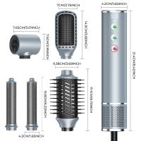 Secador de pelo 5 en 1, cepillo de alta velocidad sin escobillas, secador de pelo iónico negativo, cepillo para calentar el cabello, peine de estilismo de aire caliente, rizador de pelo automático - details 5