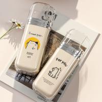 Cilindro de dientes de dibujos animados práctico, juego de tazas de lavado de plástico de gran capacidad, taza para enjuague bucal sellada, dispensador de pasta de dientes para acampar, 2 uds. - details 9
