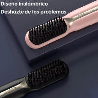 Control de temperatura de 3 niveles, cuidado de iones negativos, carga USB anti-quemaduras y pantalla LED Diseño portátil, plancha de pelo inalámbrica para mujeres, perfecta para regalos de hogar y viajes - details 6