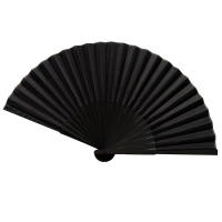 Abanico plegable de seda para hombre, ventilador de mano grande, grueso, chino, color negro, 2 piezas - details 6