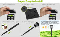 8pcs Luces de Césped Solar Luces LED para Jardín al Aire Libre Ideal para Pasillos, Patios, Bodas, Fiestas Decoración de Valla - details 1
