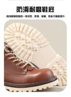 Botas cortas de media caña informales retro de cuero Zapatos de cuero versátiles británicos botas de herramientas - details 1