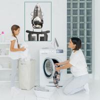 Colgador de tabla de hierro, soporte de pared para plancha eléctrica, estante organizador de almacenamiento con ganchos extraíbles -1 - details 4